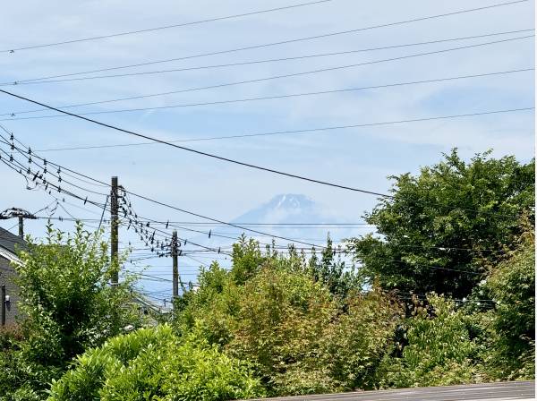 宅地レベルから富士山が見えました