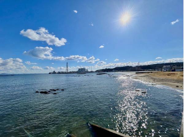 毎日のお散歩やランニングは海岸を