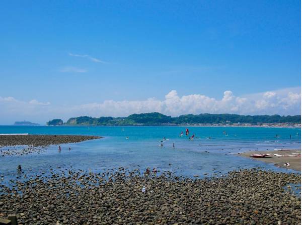 材木座海岸まで焼く350ｍ徒歩5分
磯遊びをお楽しみいただけます。磯の生物を観察・小魚や貝など、自然に包まれた暮らしを♪