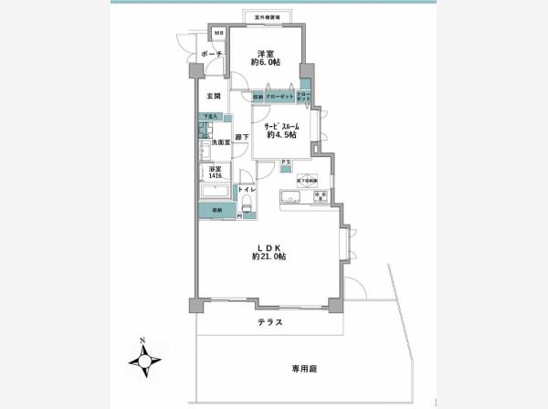 間取り図、大きな庭が良いですね♪