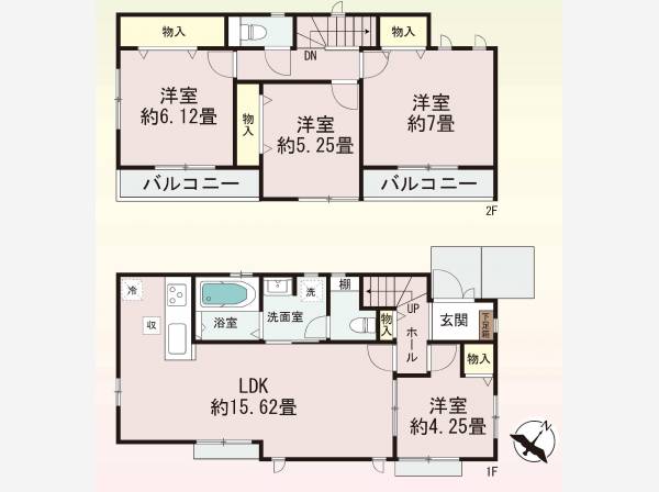 間取り図、使い勝手が良さそうです♪