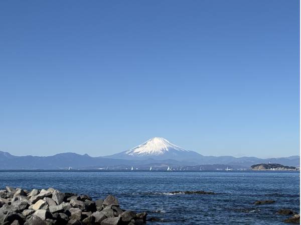 澄んだ青い海、富士山が身近に広がるロケーション(約80ｍ)